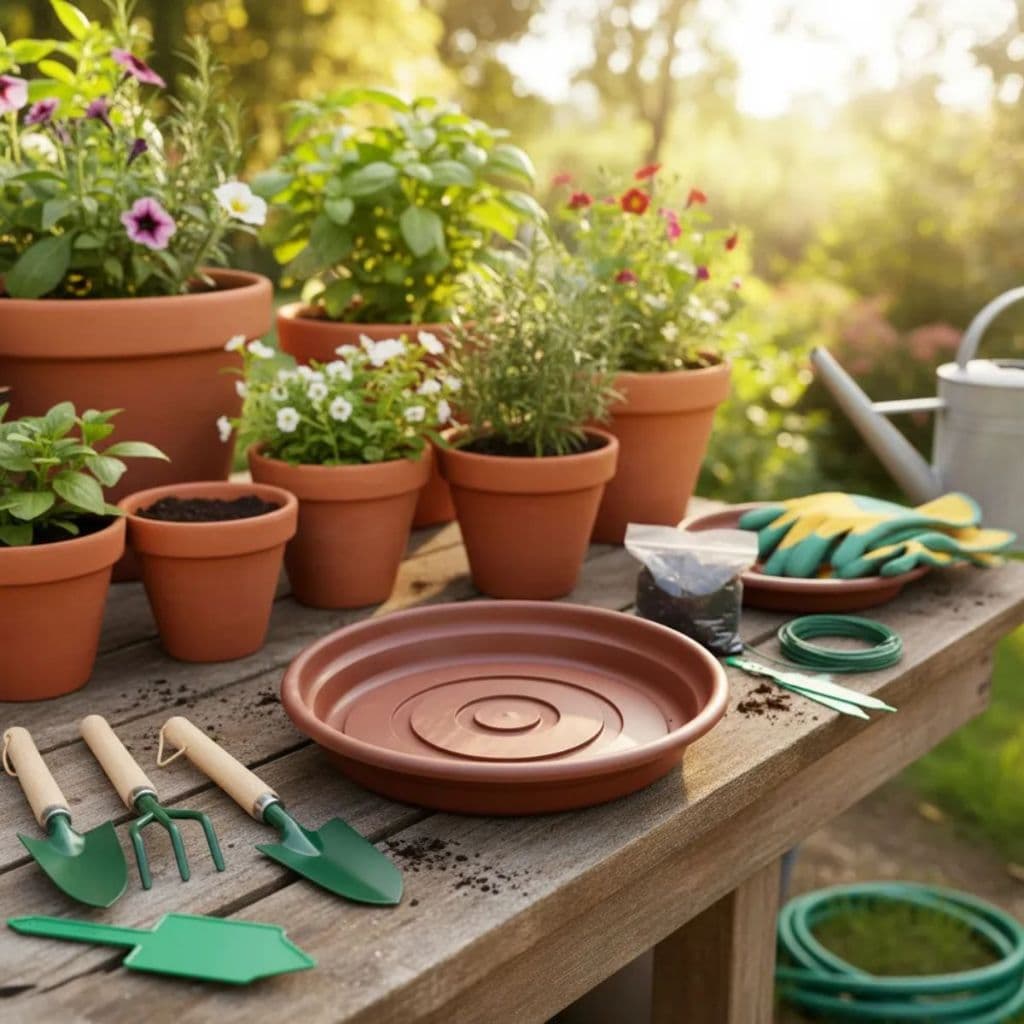 Kit 20 Prato De Vaso Redondo Plástico Jardinagem 20cm Prato de Chão Para Vasos