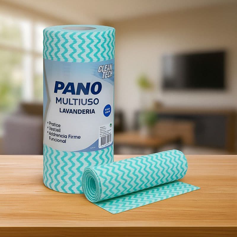 Rolo Toalha de Pano Multiuso para Limpeza Lavanderia Durável Absorvente 100/200 Folhas