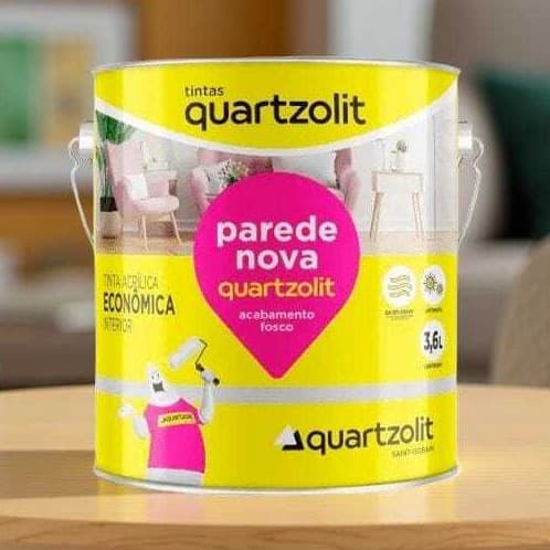 Tinta Acrílica Economica Parede Quartzolit Branco Gelo Galão 3,6l
