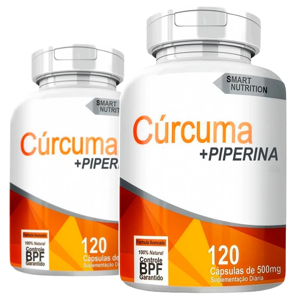 2x Curcumina c/ P.epper Alta Concentração 120caps Ativos Vegetais Absorção Potencializada