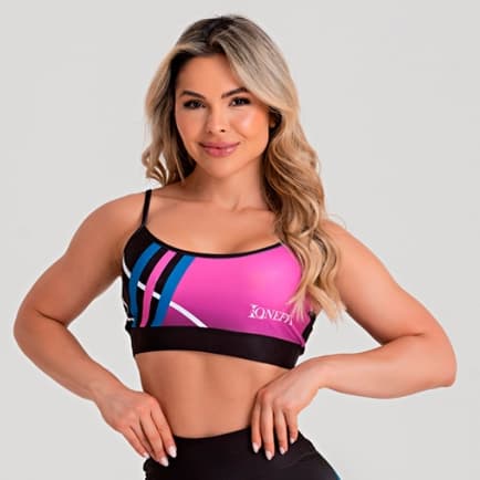 Top Feminino de Academia Blackout Alta Sustentação Forro Duplo Zero Transparência LITTLE - LAONEFIT