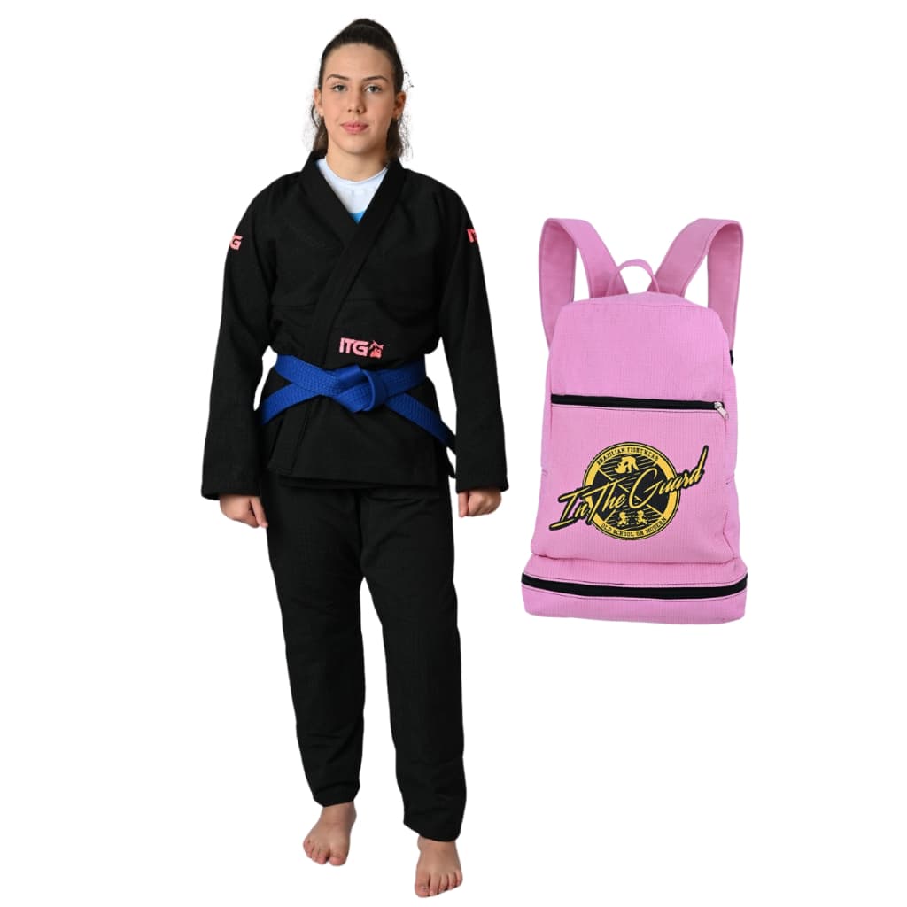 Kimono Feminino Jiu Jitsu, Kimono In The Guard, Quimono Jiu Jitsu + Bolsa Trançada