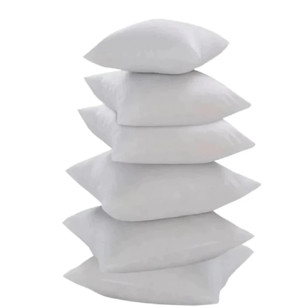 Kit 6 refil de Almofadas 45 cm x 45 cm de fibra ecológica ótimo custo beneficio