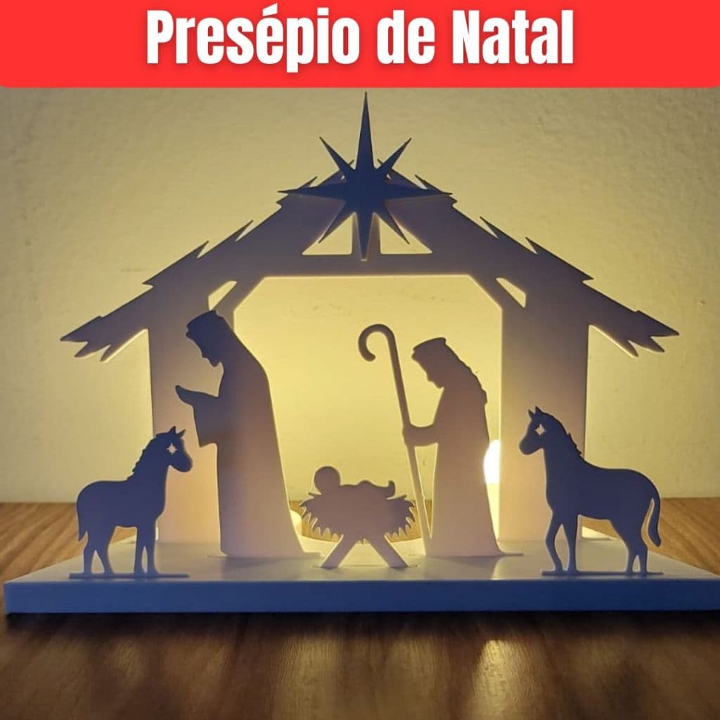 Presepio de Natal - Decoração de Natal - Acompanha 2 Velas Artificiais + Bateria