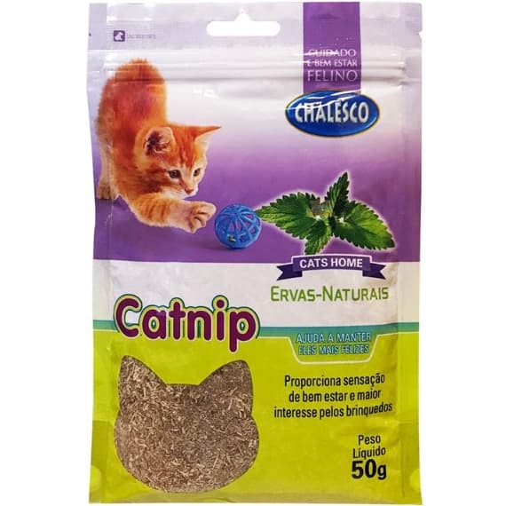 Kit com 10 Catnips Ervas Naturais Para Gatos Relaxante Interativo 50g