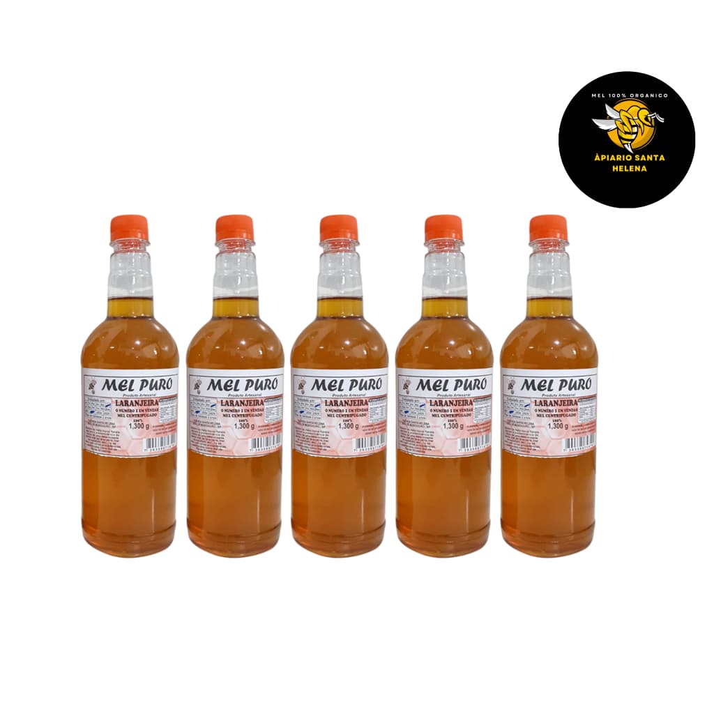 KIT CINCO MEL 100%ORGANICO FLORADA LARANJEIRA