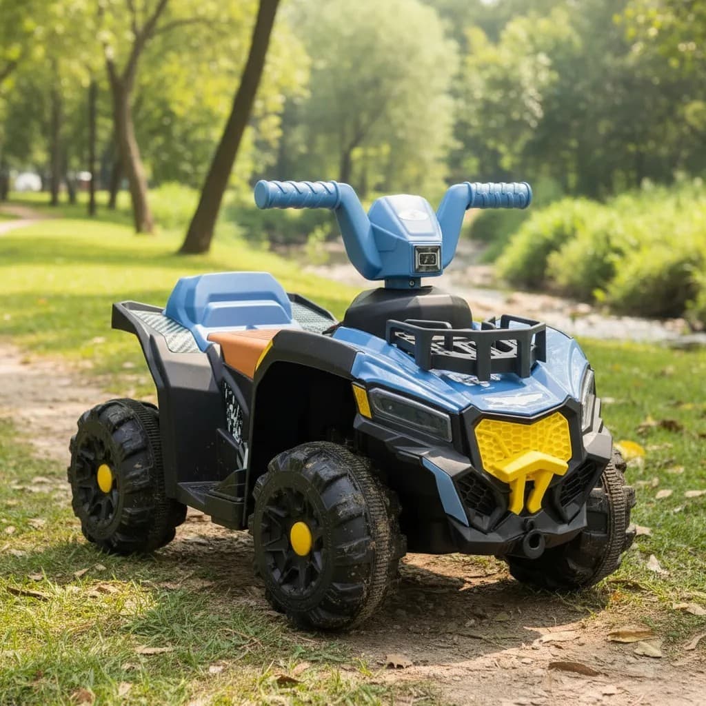 🚙 Quadriciclo Elétrico Infantil 6V Azul c Bateria Recarregável, Divertido e Perfeito para Crianças!