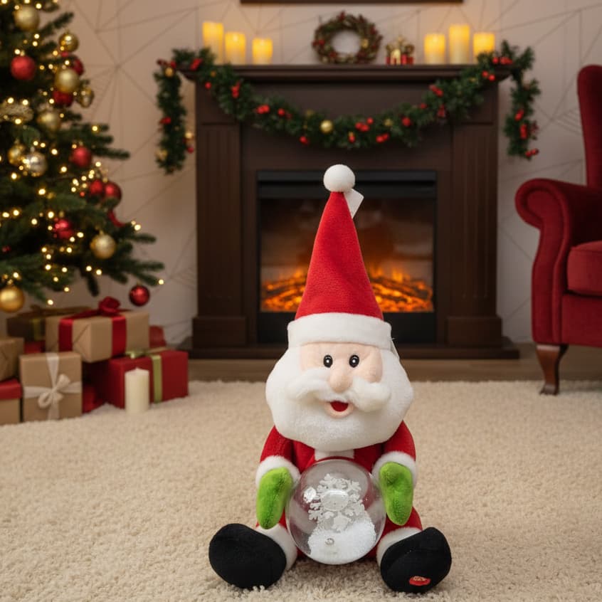 PELÚCIA PAPAI NOEL SOM E MOVIMENTOS