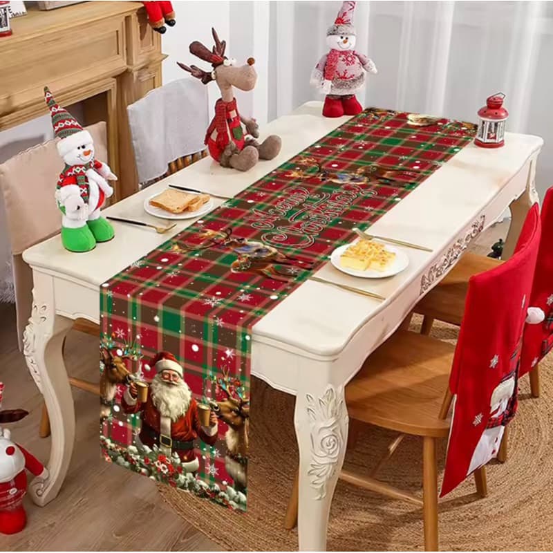 Caminho Passadeira Toalha De Mesa Decoração Natal 6 Cadeiras