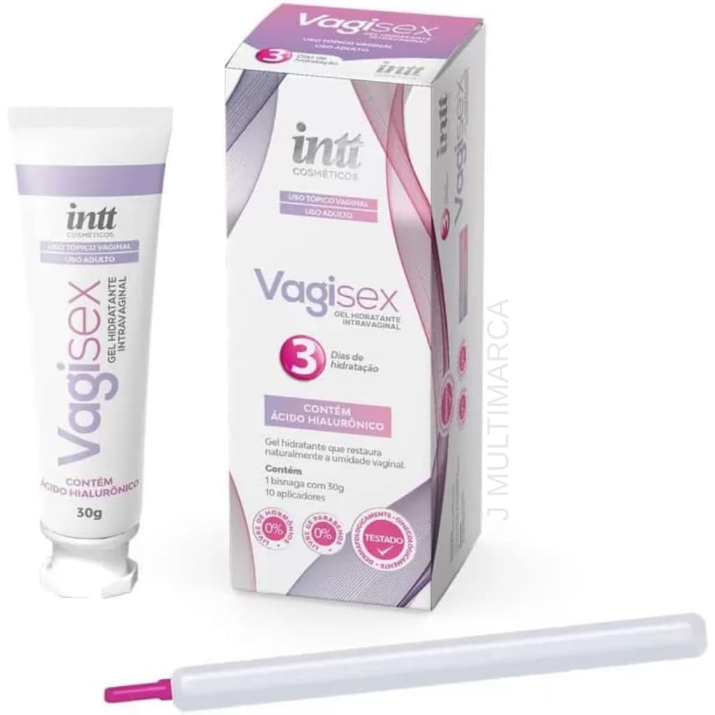 Gel Hidratante Intravaginal Vagisex Com Acido Hialurônico Feminino Intt 10 Aplicadores