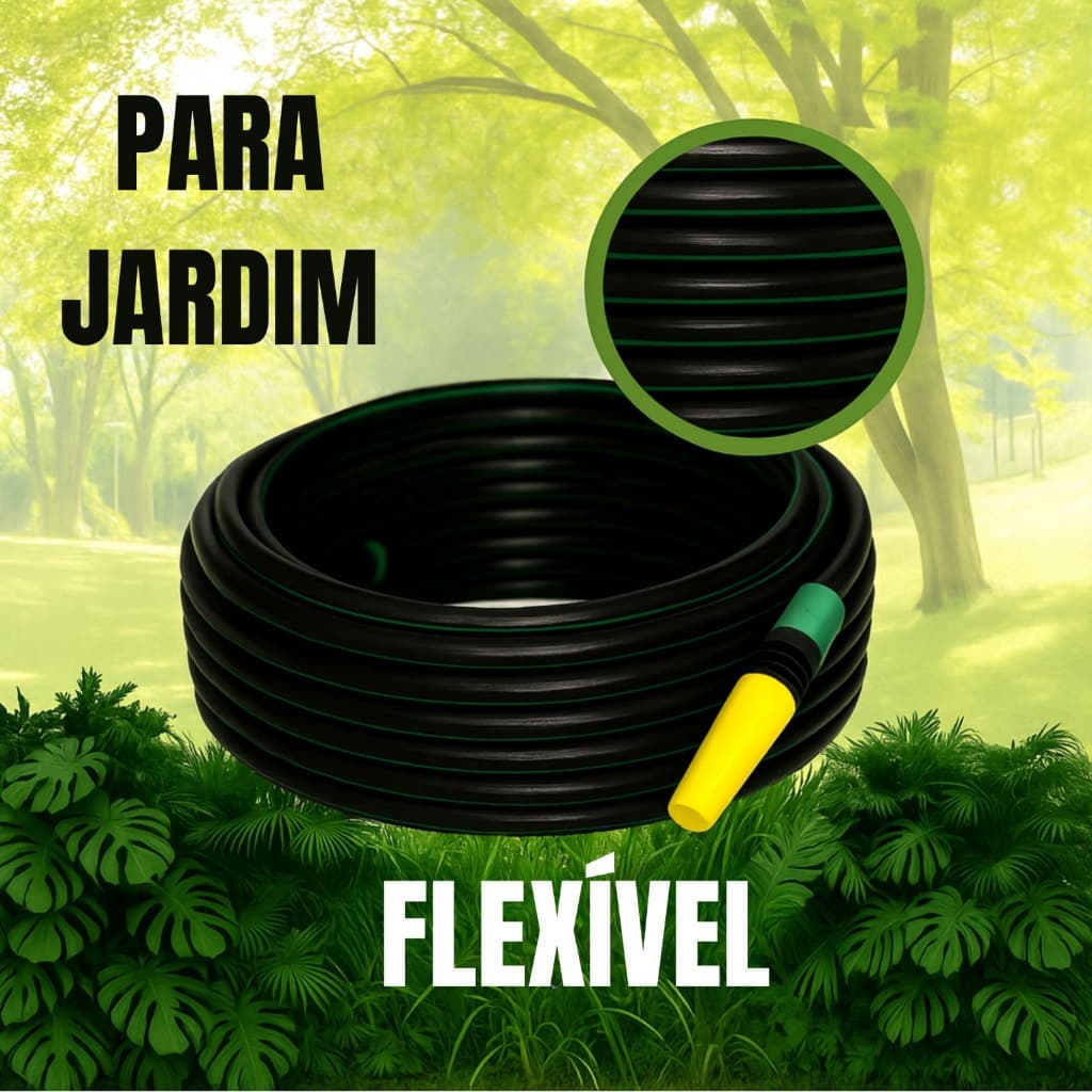 mangueira jardim preta  trançada poliflex completa esguicho quintal limpeza flexível 10/15/20/25/30 metros