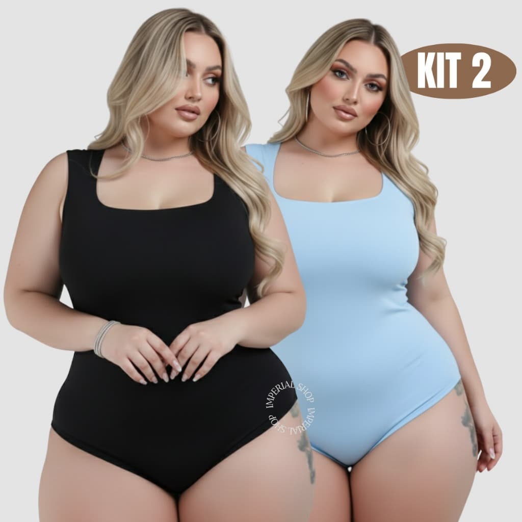 Kit 2 Body Bori Suplex Verão Regata Promoçao Plus Size-luna