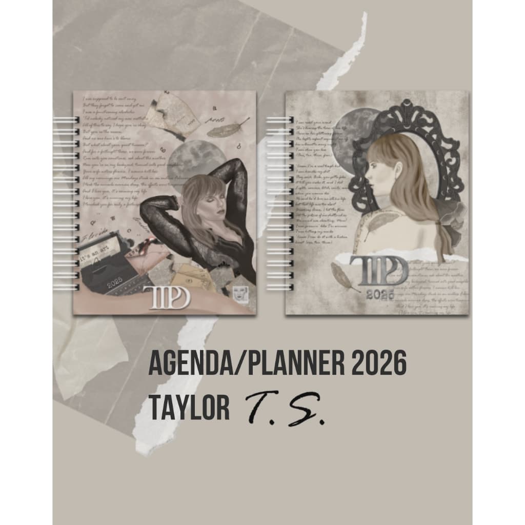 Agenda/Planner Taylor Swift TTPD semanal - 2026 -the eras tuor-The Tortured Poets Department-papelaria fofa