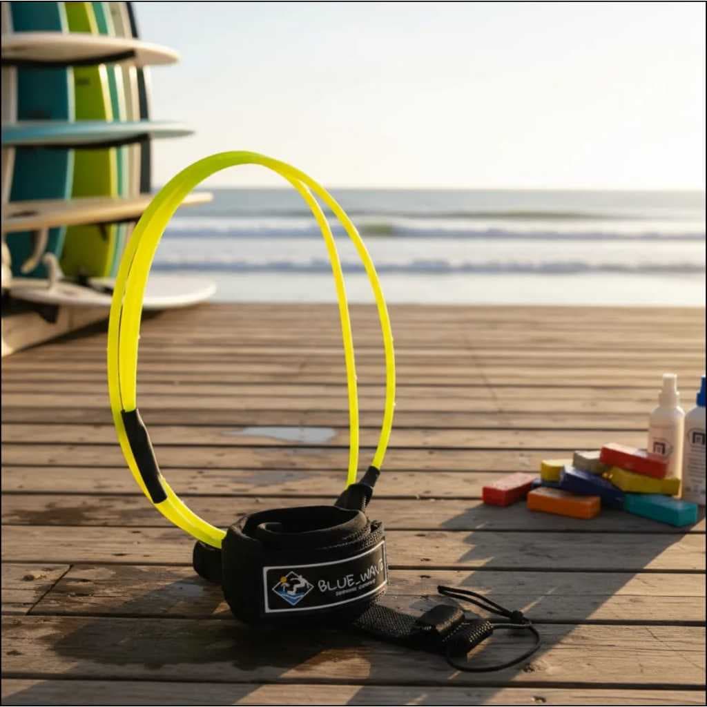Leash Cordinha Funboard 8'x 7mm 2 Giradores - Blue_wave