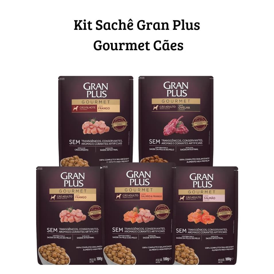 Kit Sache GranPlus Cachorro Gourmet 30/10 uni Todos Sabores