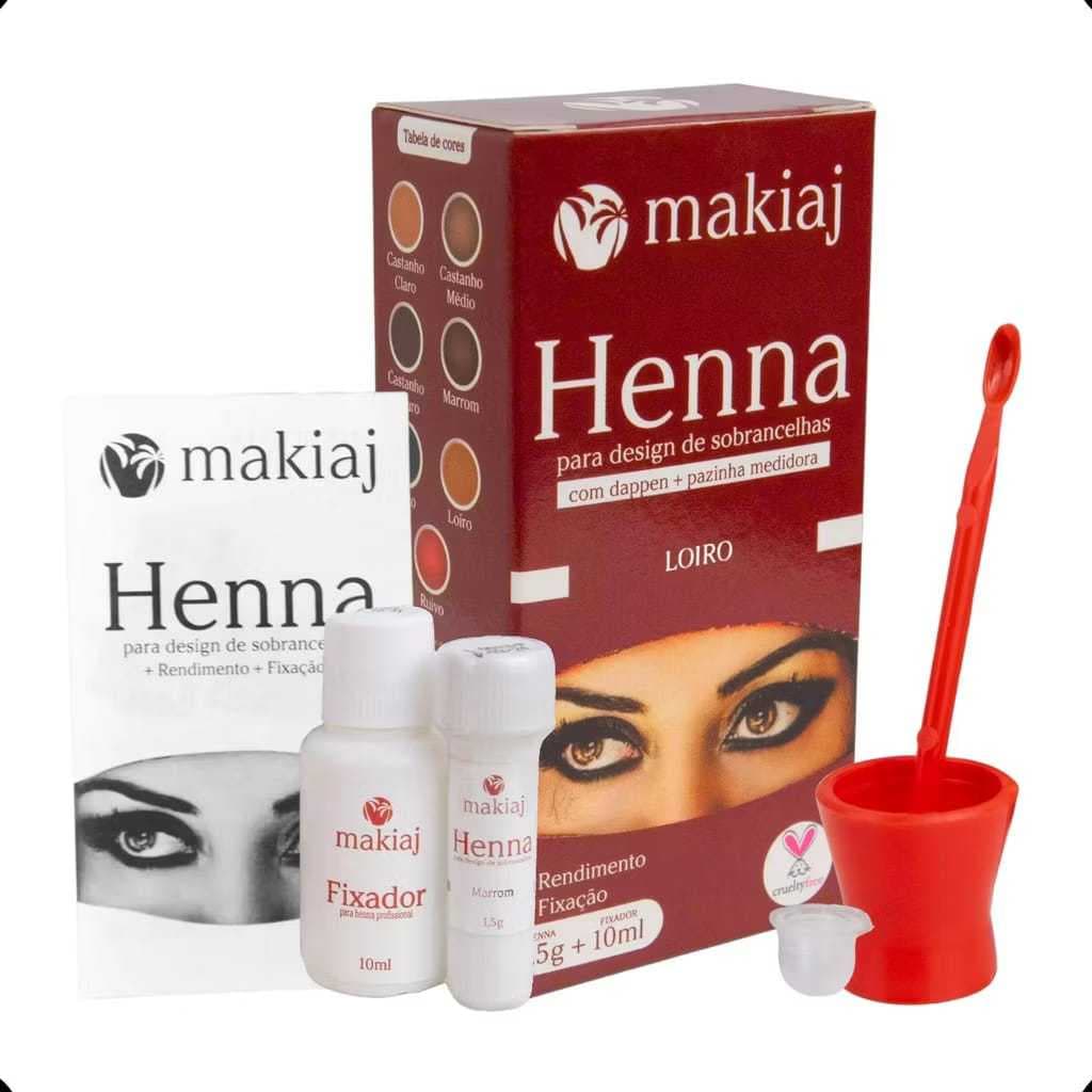 Henna Makiaj Loiro Para Sobrancelhas | Dappen + Pazinha | Designer de Sobrancelhas