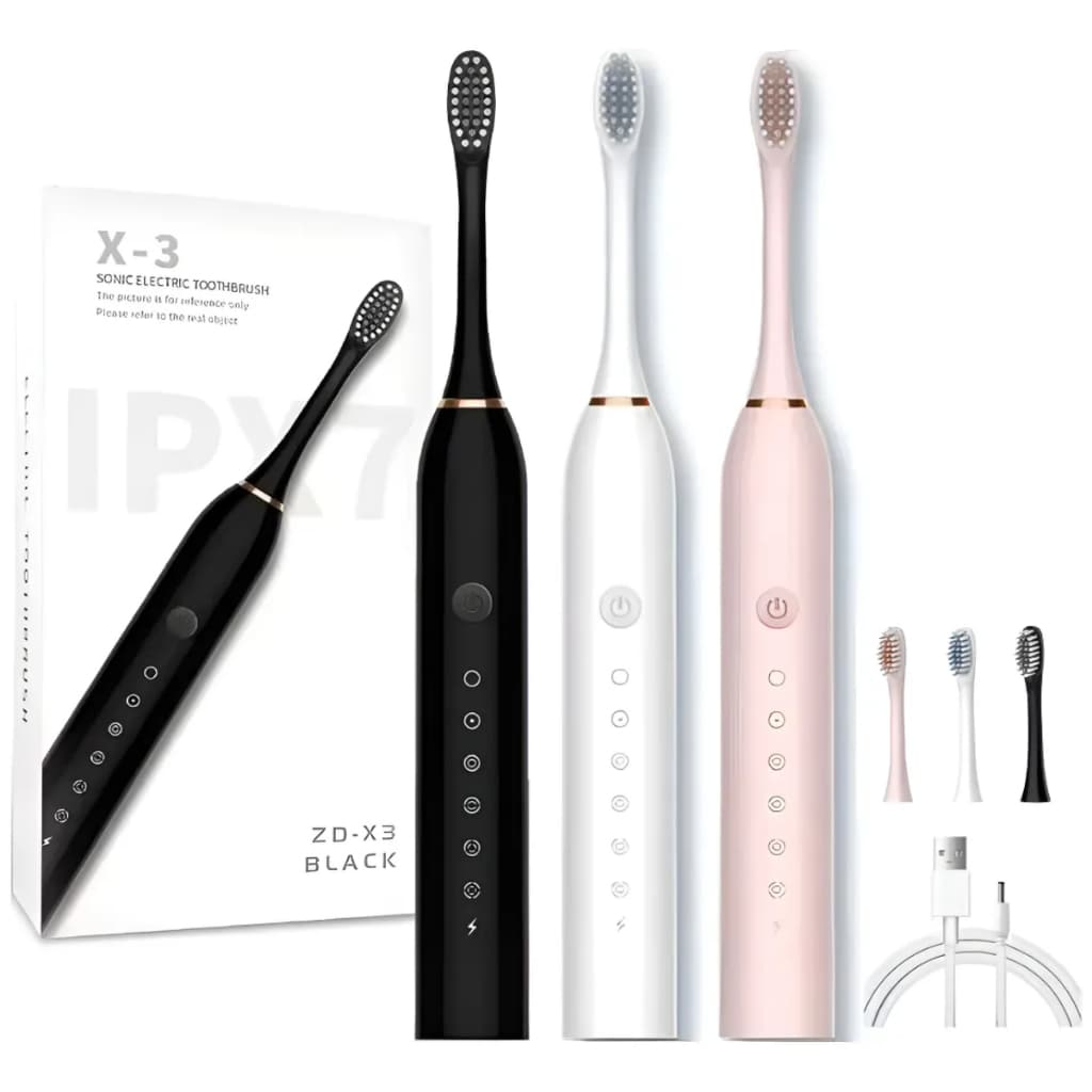 Premium Elétrica Escova Dental USB Recarregável com 6 Modos