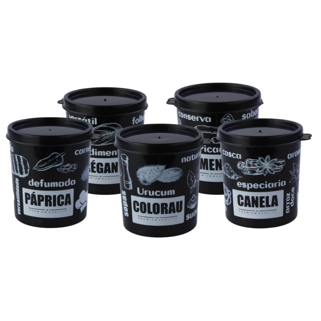 Porta Tempero Organizador de Cozinha Plástico 200Ml BPA Free