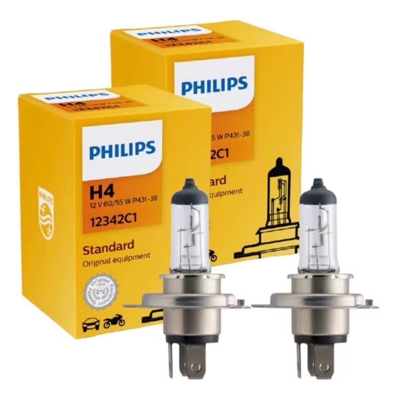 Par de Lâmpadas H4 Philips 12V 60/55W