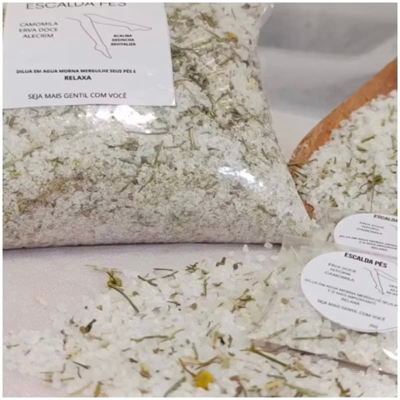 Escalda pés relaxante natural e artesanal 1kg