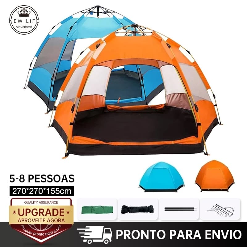 Barraca Camping 5-8 Lugares Grande Ventilacao 270*270*155cm