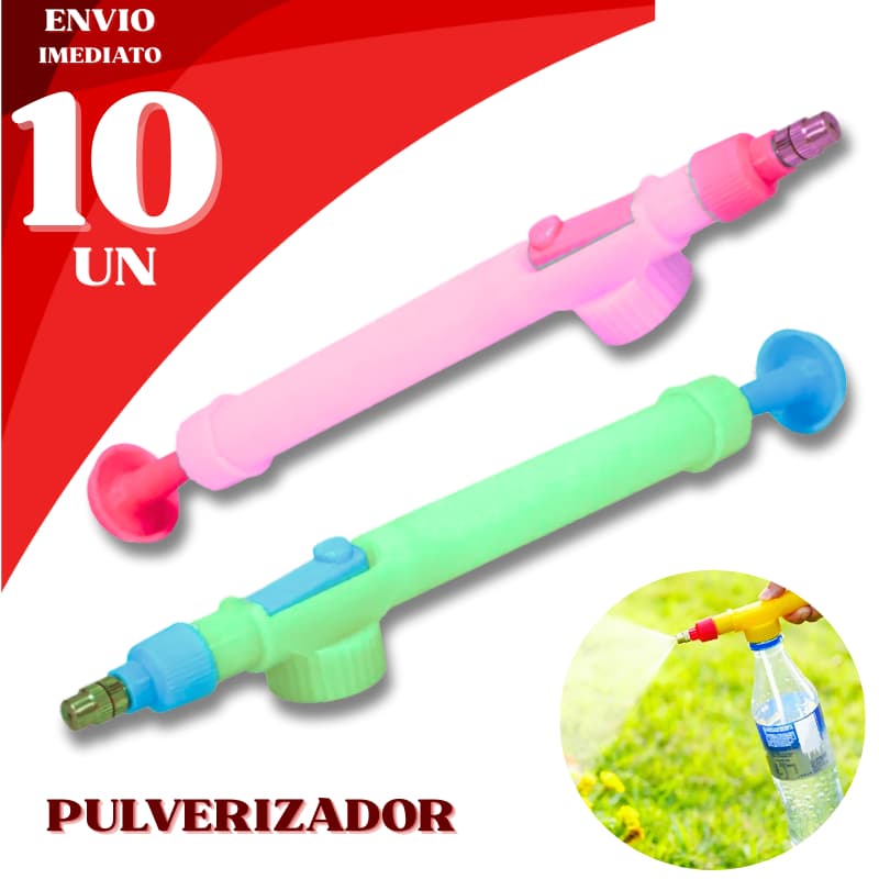 Jogo 10 Pulverizador Manual Garrafa Pet Plantas Regar Jardinagem