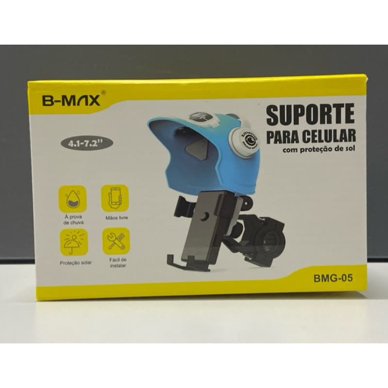 Suporte para Celular Bicicleta/Moto B-MAX BMG-05 à Prova de Chuva com Proteção Solar (4.1” a 7.2”)