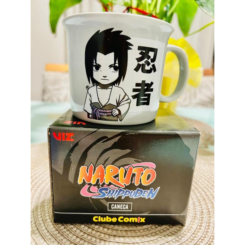 Caneca Sasuke Uchiha 280ml 🔥 Caneca em Louça Premium | Item Geek Otaku 🍥 Presente Épico de Natal 🎁