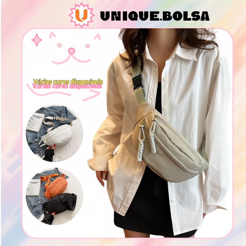 Pochete Crossbody Unissex Impermeável Compacta Leve e Funcional Perfeita para o Dia a Dia e Viagens