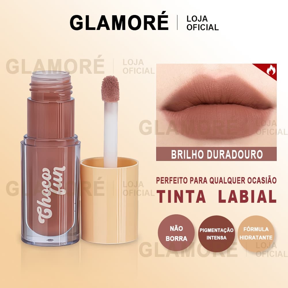 Lip Tint Cream Fenzza – Matte – Longa Duração – 4 Cores – Rosa / Nude / Brownie