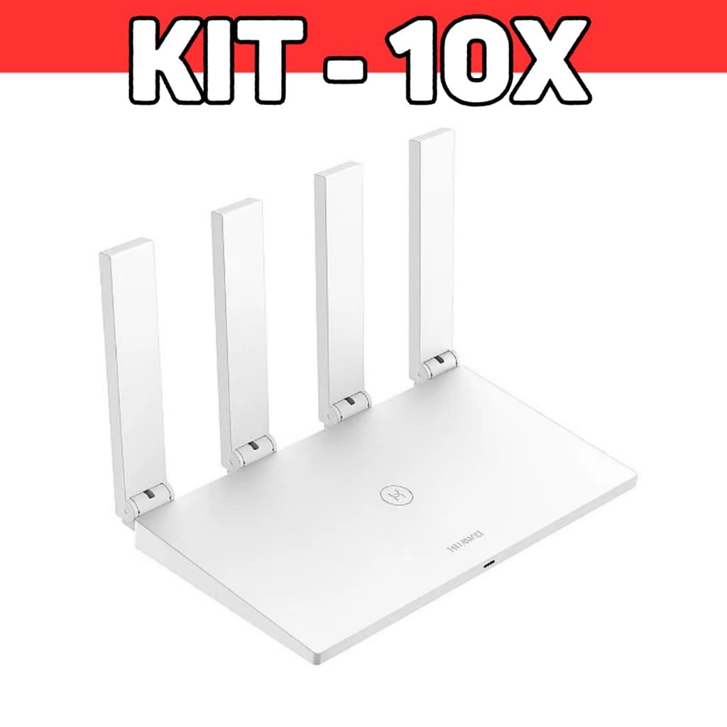 KIT 10x - Roteador Seminovo HUAWEI WS7000 Wifi 6 1300Mbps Longo Alcance, Mais Rápido e potente + Fonte