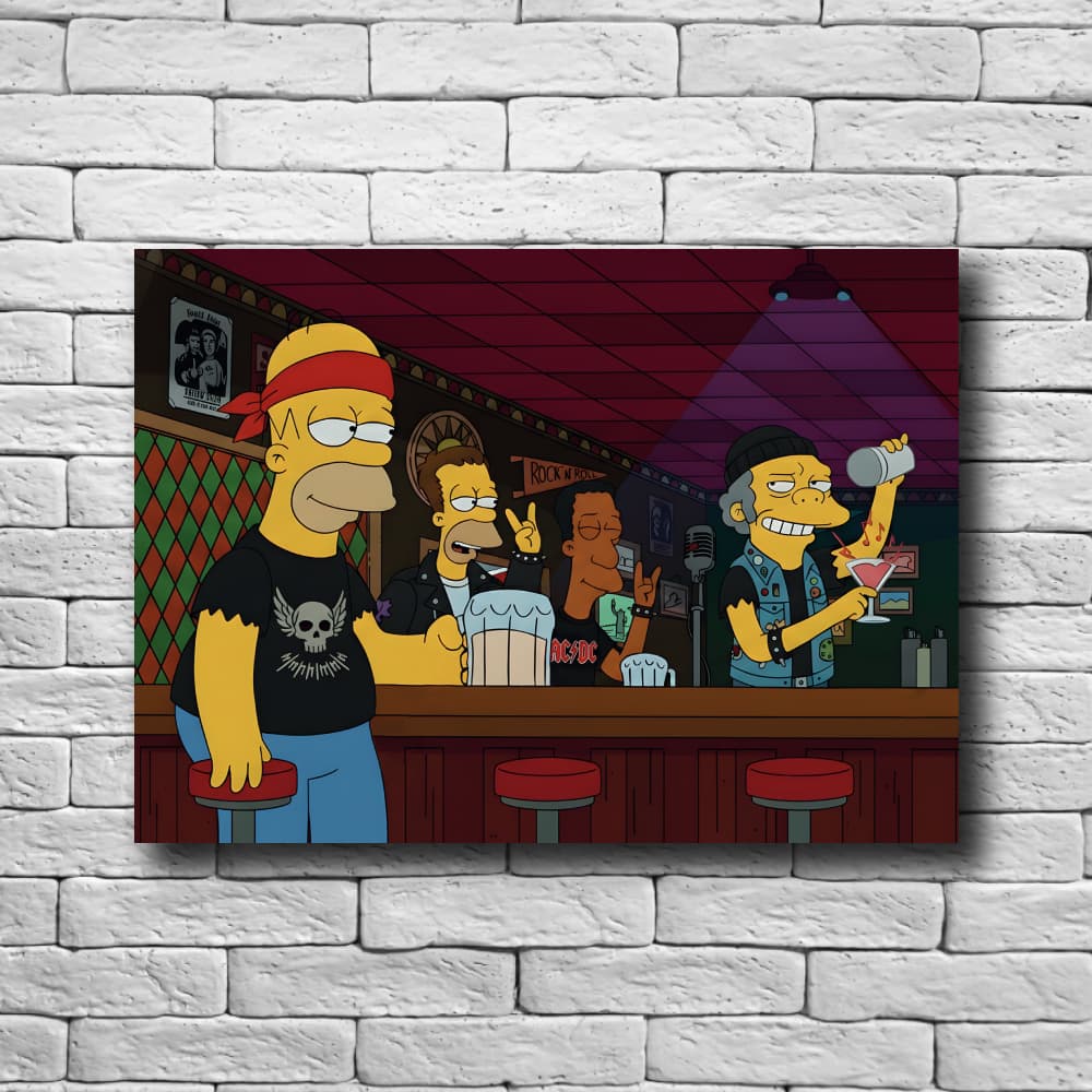Quadro Placa Decorativa Os Simpsons Quadro MDF 3mm Adesivo Vinil Alta Resolução