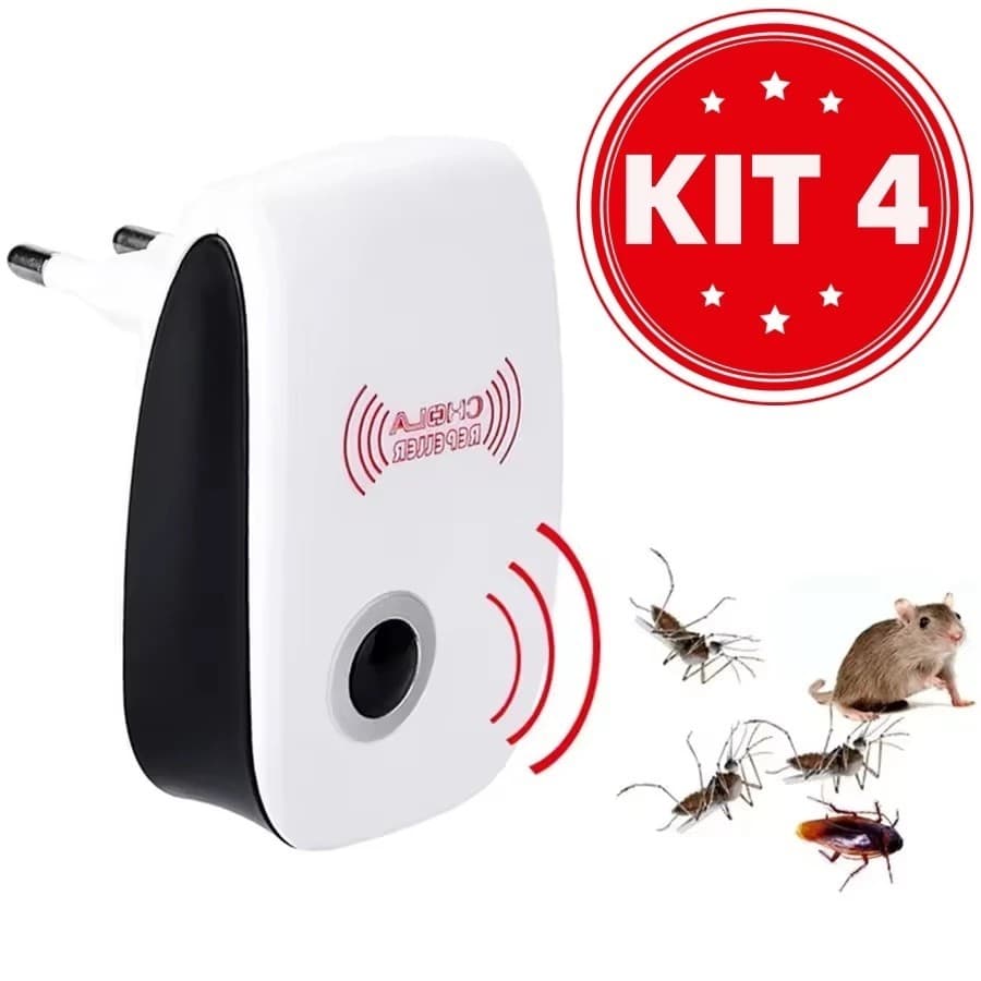 4/3/2/1 Repelente EletronicoUltrassonico Mosca Pernilongos BaratasMorcegos repele e Espanta Ratos bivolt