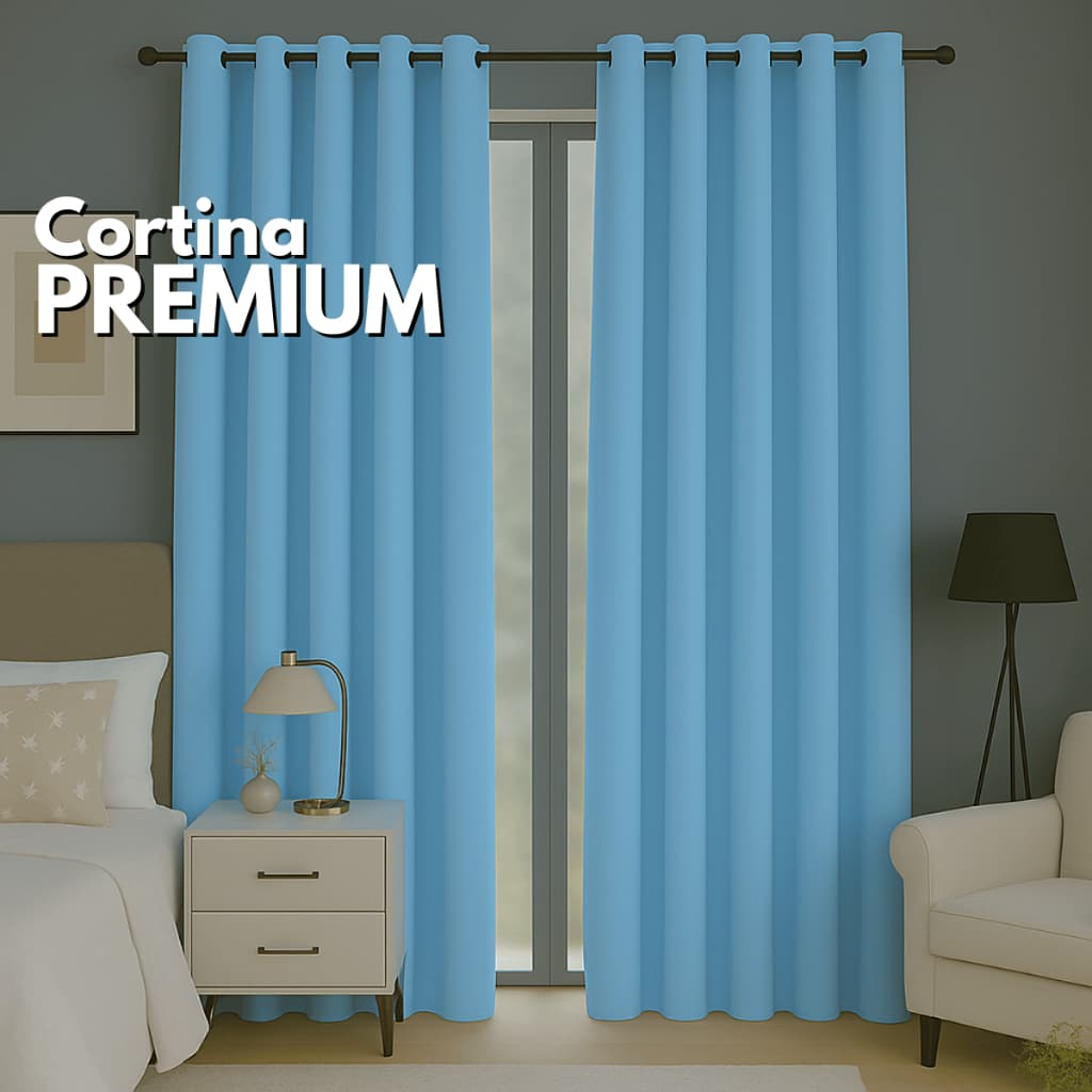 Cortina 4 Metros Sala Quarto Escritório Decorativa Para Varão Simples