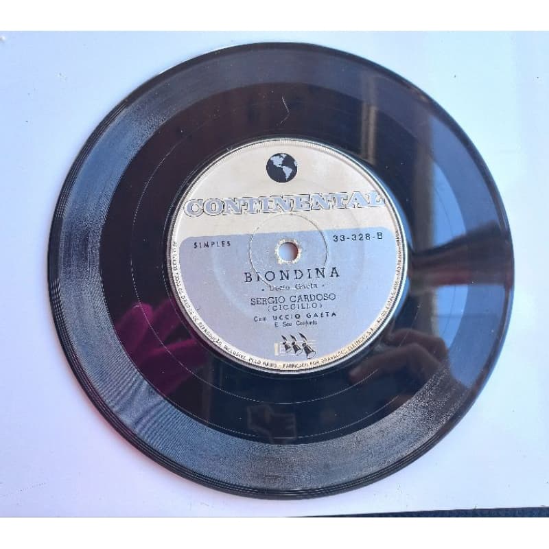 Disco de Vinil Se Pirangi, Se Ridi + Biondina: Sérgio Cardoso com Uccio Gaeta, disco Compacto 7 polegadas