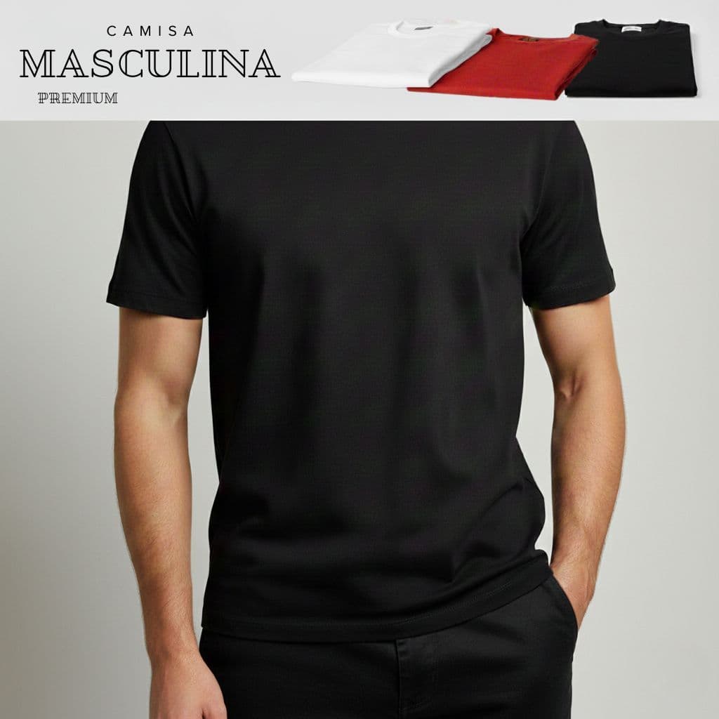 Camisa Masculina Premium 100% algodão