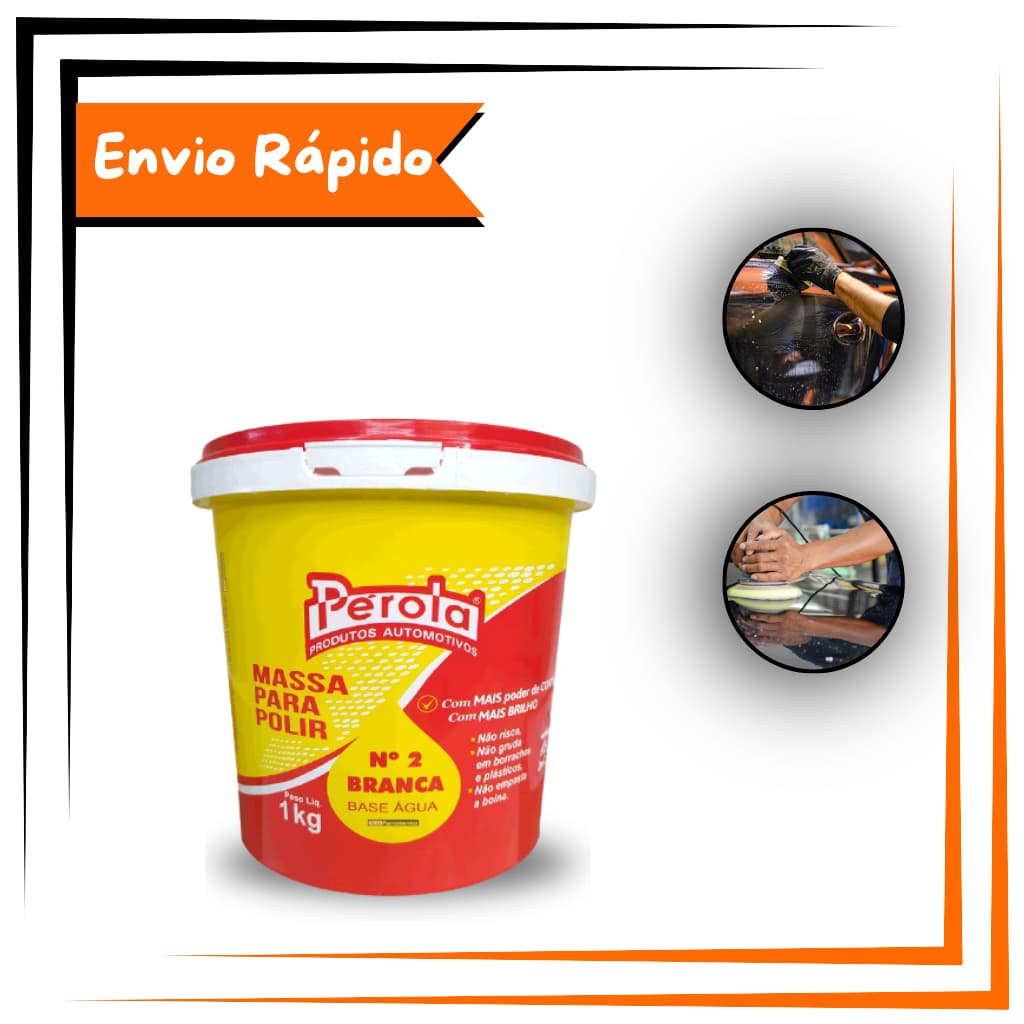 Massa de Polir Pérola 1Kg - Ideal para Polimento Automotivo