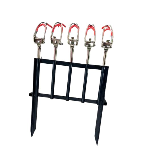 SUPORTE COMPLETO ROBOZÃO PARA 5 VARAS EMBORRACHADO BASE DE FERRO COR SORTIDA!!
