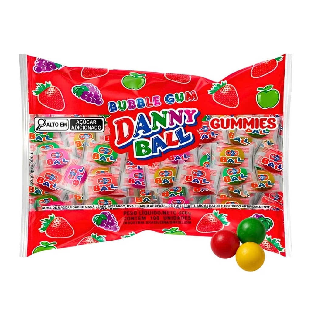 Chicletes De Bola C/100 Unidades Danny Ball