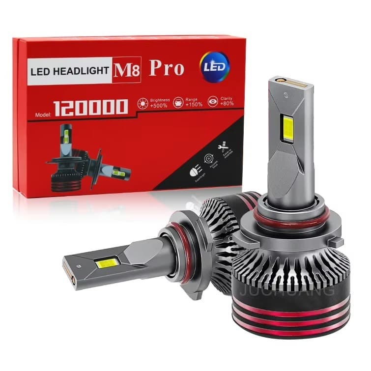 Par Lâmpadas LED Automotivas Headlight M8 Pro Branco Frio 6000K