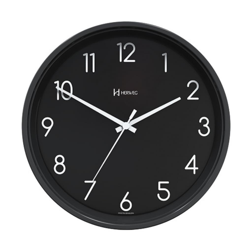Relógio de Parede Herweg Quartz Preto 660103
