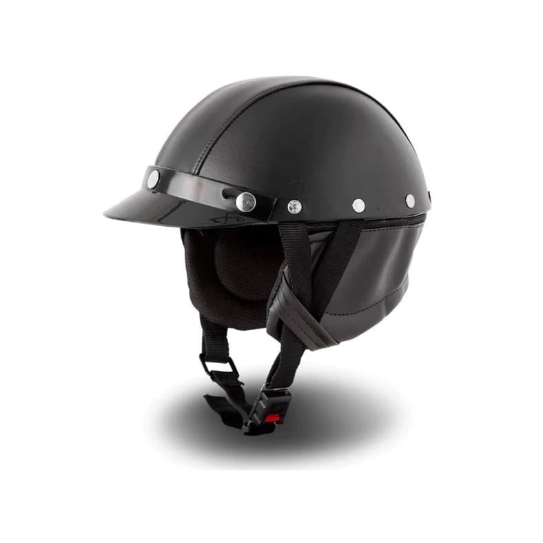 Capacete Coquinho Couro Bike Chopper Custom harley Pro Tork