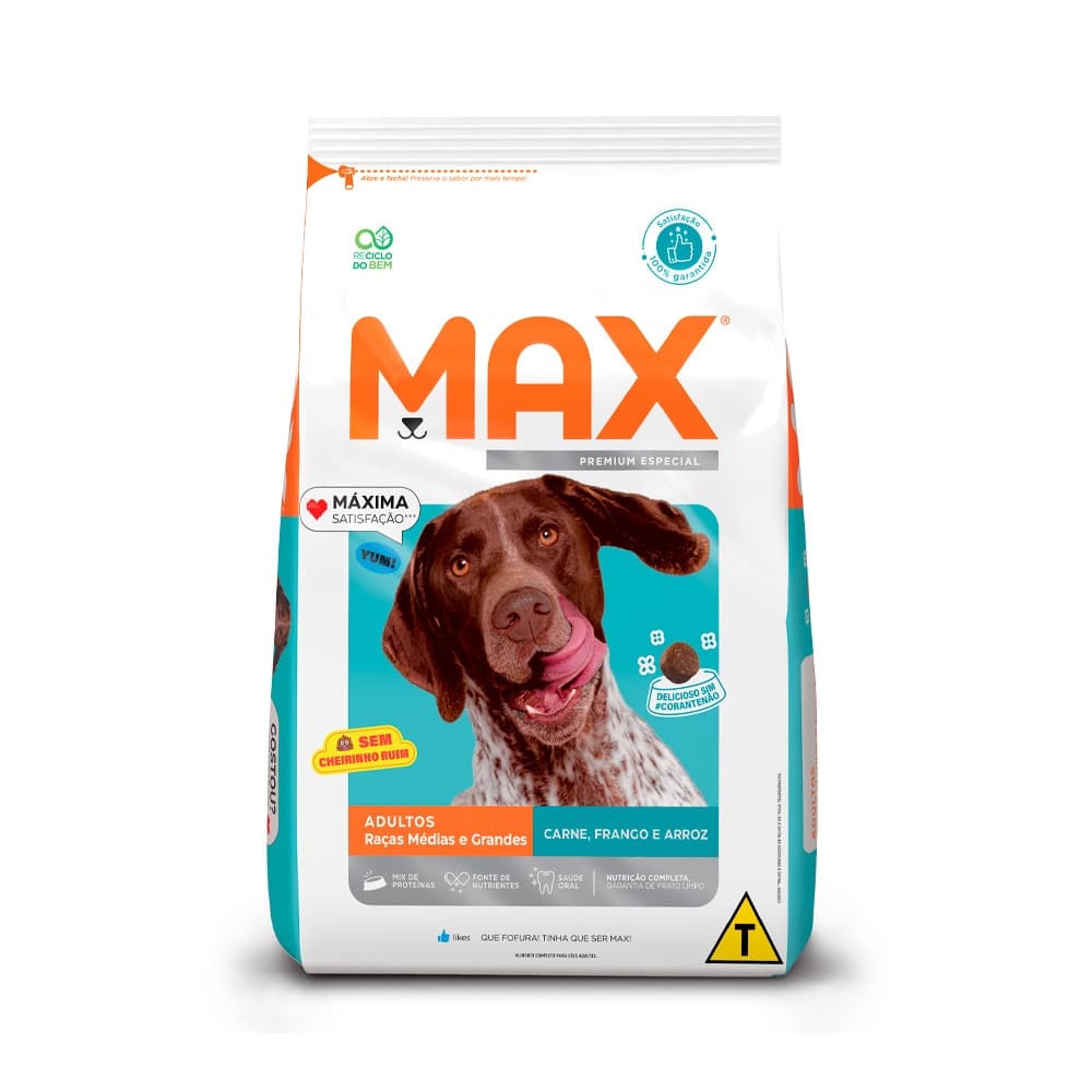 Ração Max Cães Médios e Grandes Carne e Frango 15kg