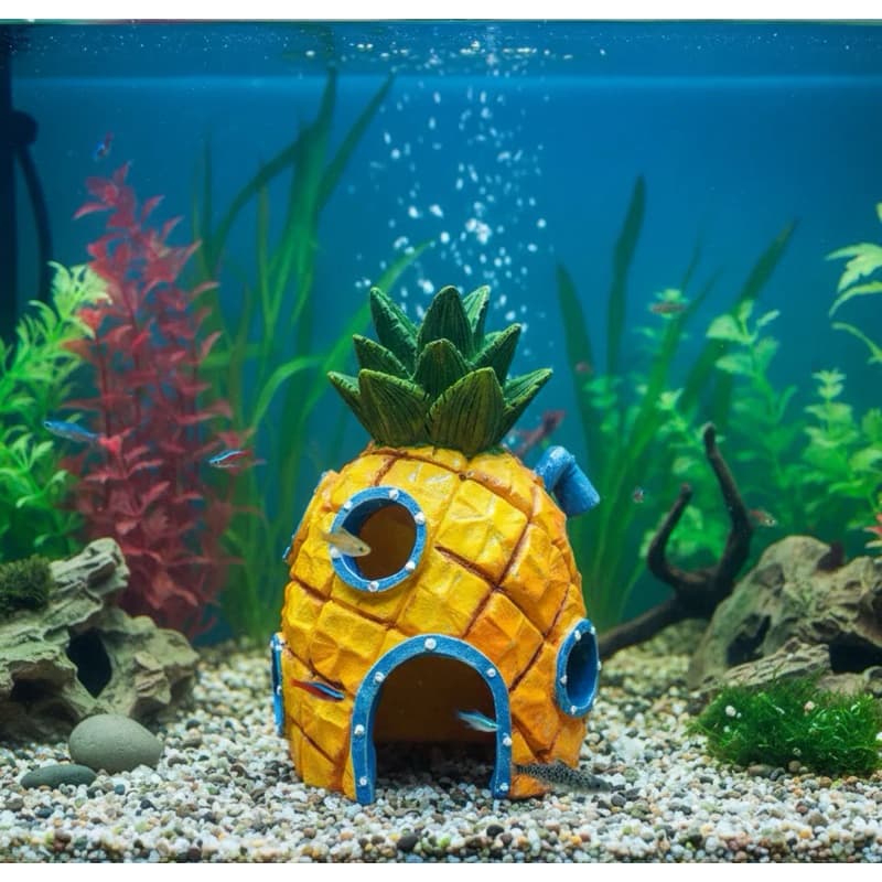 Enfeite Para Aquario Bob esponja Casa Bob Esponja