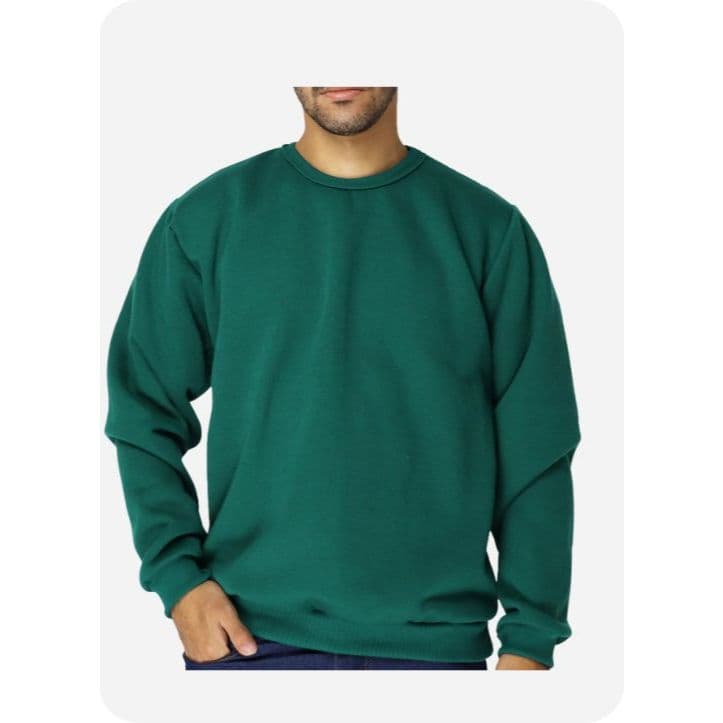 Blusa de frio lisa  moletom sem capuz  blusa gola redonda masculino  blusão gola careca