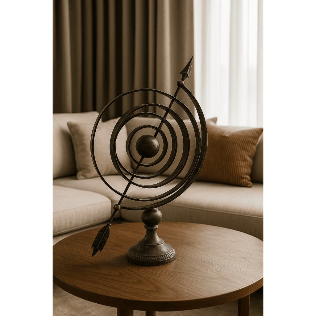 Esfera Armilar Decorativa em Metal – Estilo Vintage, , Peça Sofisticada para Sala e Escritório