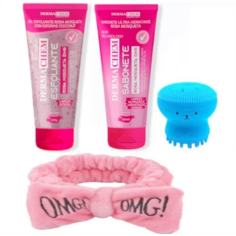 Sabonete Esfoliante, Sabonete Facial, Esponja Polvo, Tiara.