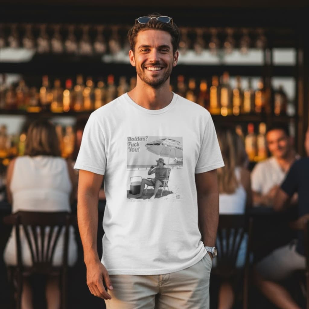Camiseta Branca T-Shirt Masculina Estampa Praia Relax Confortável Verão