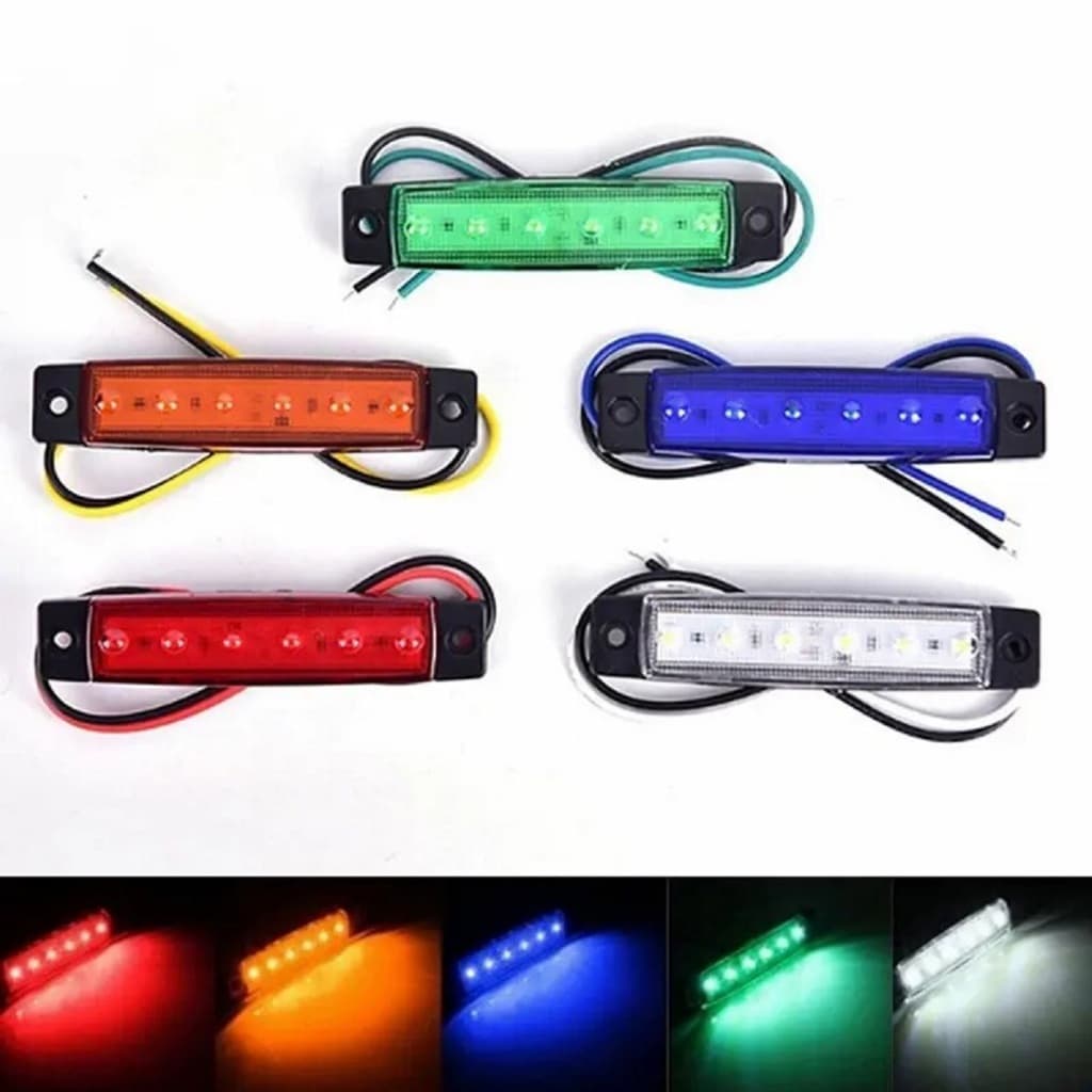 Luz de Cortesia e Navegação 12v Com Barra 6 Leds Para Barco Lancha Caiaque Iate Náutica Carretinha