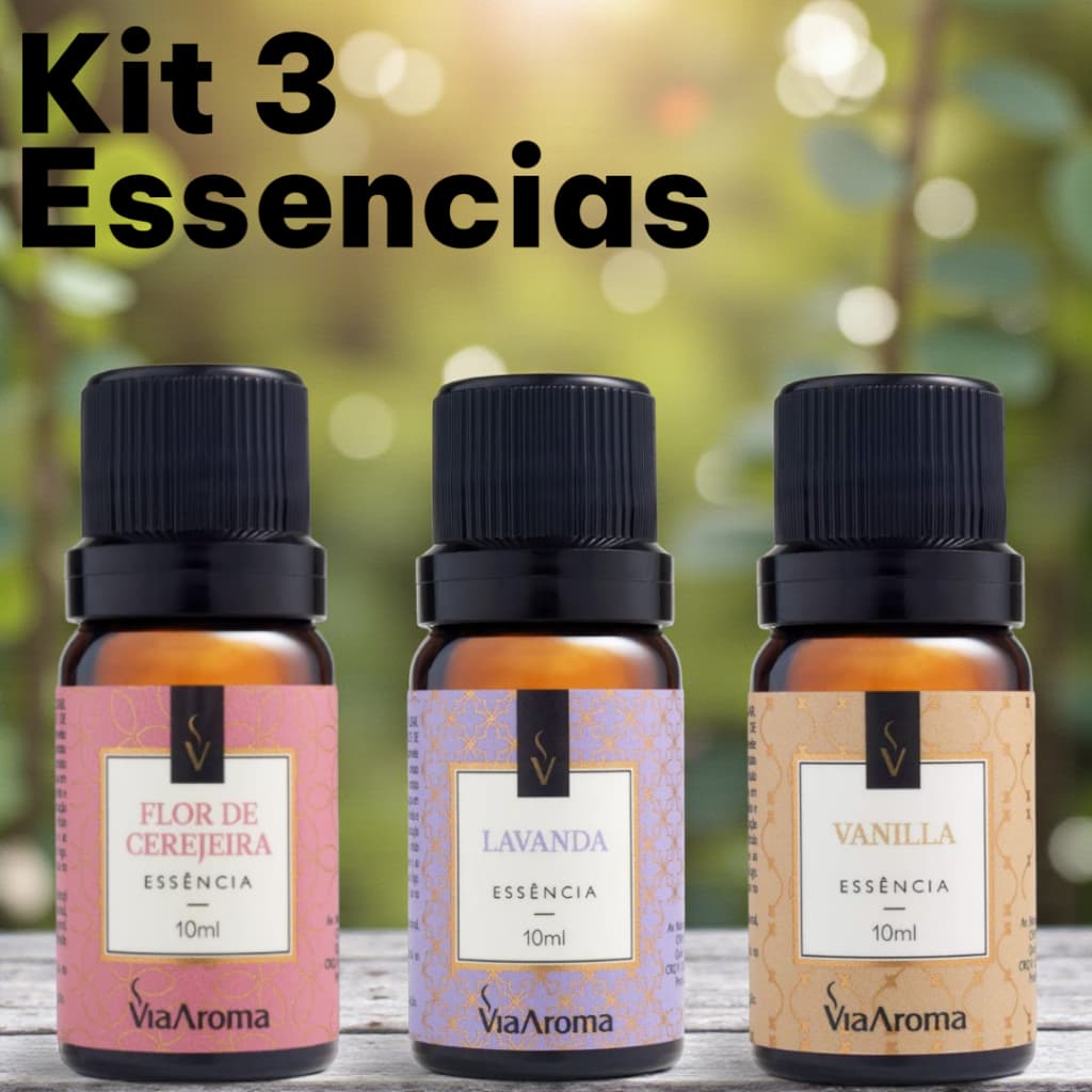 Kit Essência Via Aroma Original 10ml Para Aromatizador Difusor Umidificador Elétrico ENVIO IMEDIATO